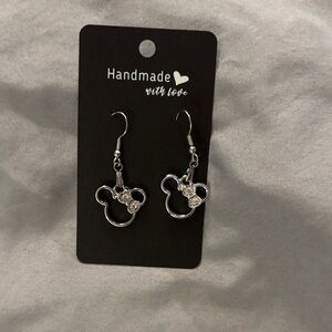 Silver Mouse Earrings